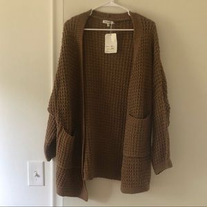 NWT oversized brown cardigan